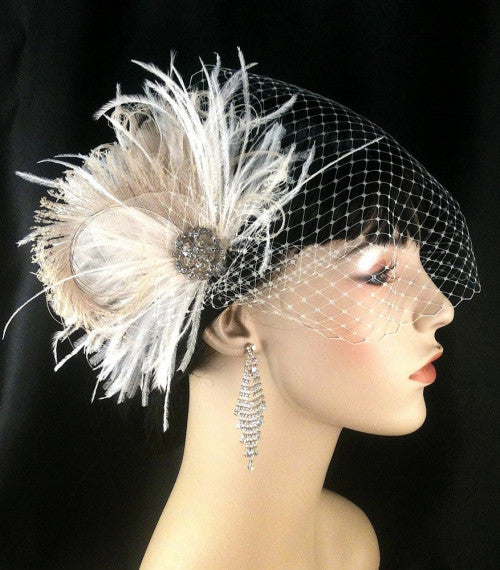 Vintage Feather Fascinator