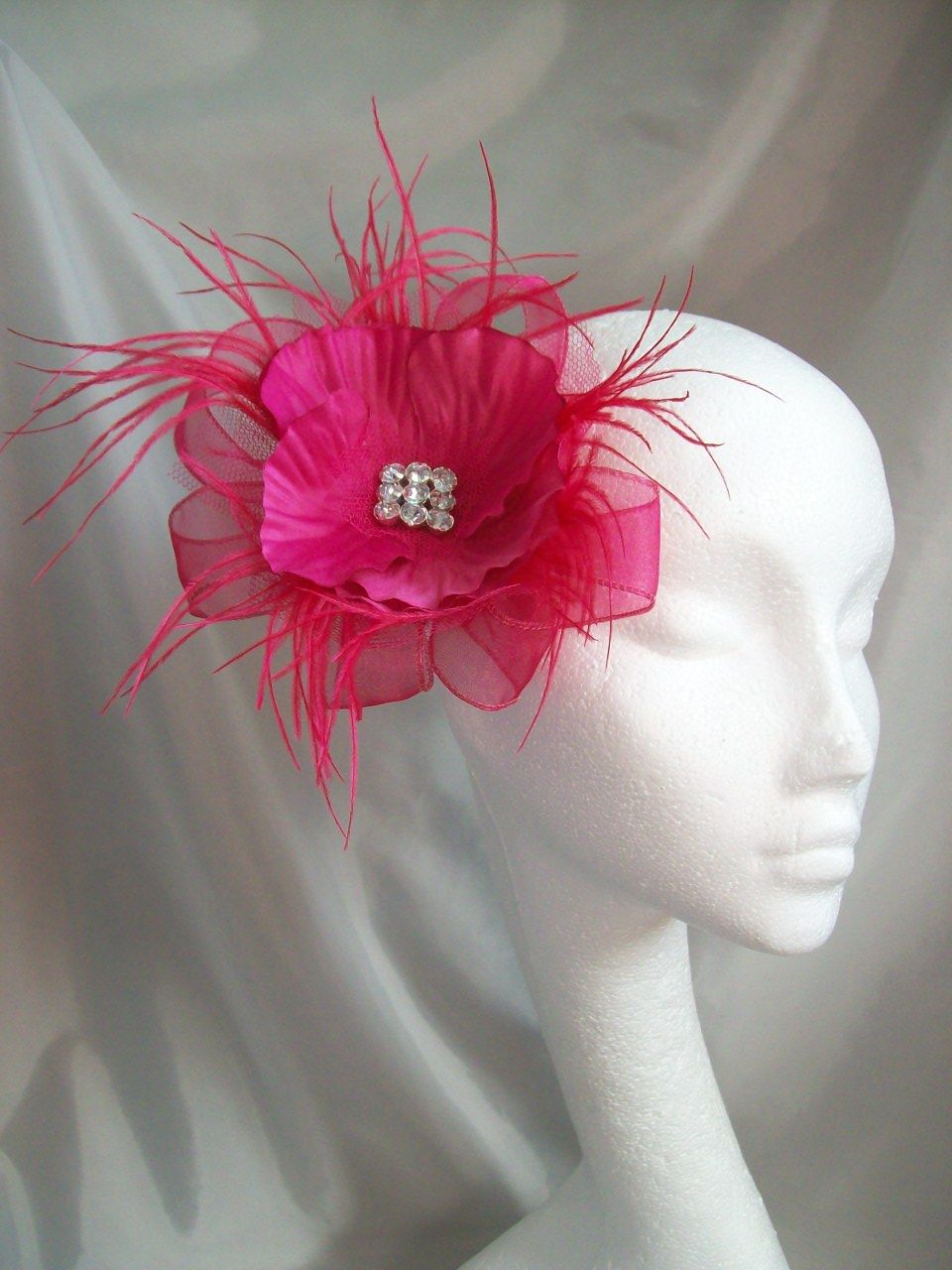 Spring Pink Flower Fascinator